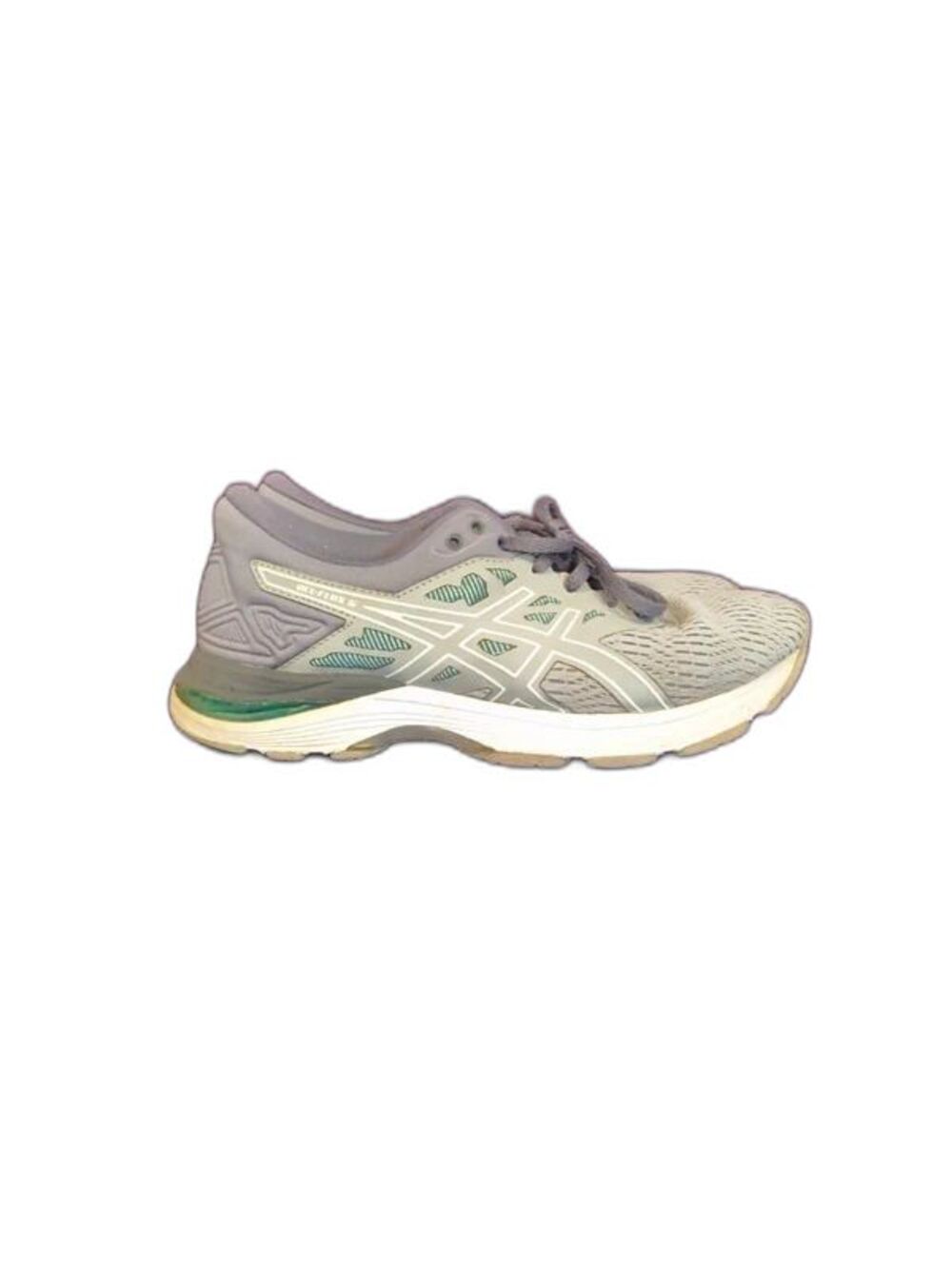 ASICS Gel-Flux 5 Running Shoes – Women’s Size 6 (Gray/Green/White T861N)